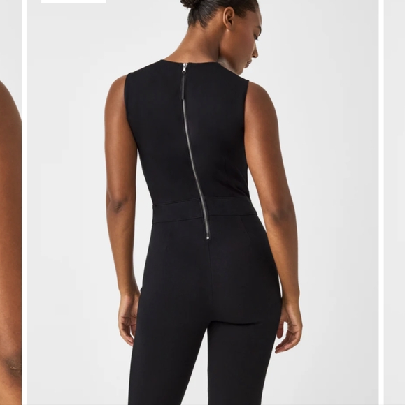SPANX NWT Perfect Jumpsuit (Flare Leg) Petite XL Black (In Original Packaging) - Picture 4 of 8